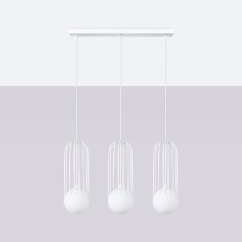 Lampa wisząca potrójna Brina listwa 3xG9 biała