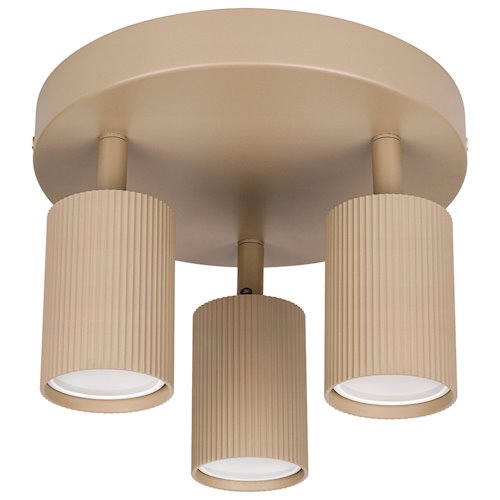 Lampa sufitowa okrągła z refletorami 3xGU10 Lucilla beżowa