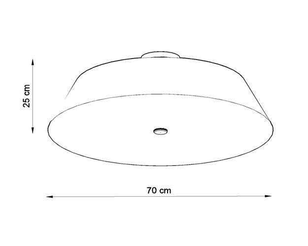 Lampa sufitowa okrągła VEGA 70 cm 5xE27 czarna