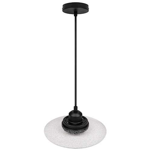 Lampa wisząca CIRVO GX53 czarna z efektem kryształu