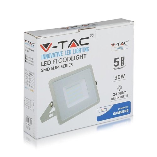 Naświetlacz LED 30W V-Tac PRO 30W 2400lm 4000K szary