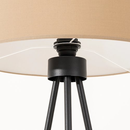 Lampa podłogowa z abażurem Nevia 1xE27 taupe