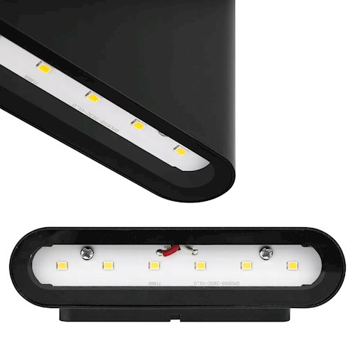 Kinkiet elewacyjny LED góra-dół Mini Gianto 6W czarny