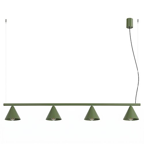 Lampa wisząca Nox 4-punktowa 4xE14 zielona oliwkowa