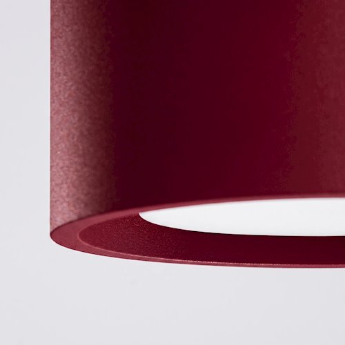 Lampa sufitowa potrójna tuba Modo 3xGx53 burgundowa