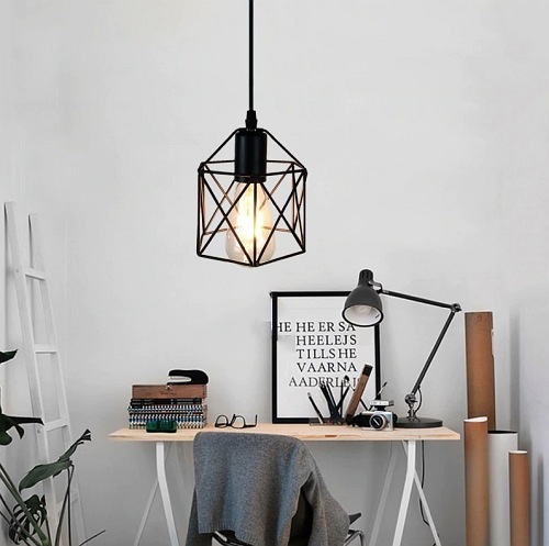 Lampa wisząca Zaffiro Loft Brylant 1xE27 Czarna