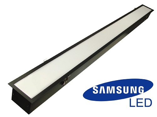 oprawa liniowa led 120cm czarna gips karton