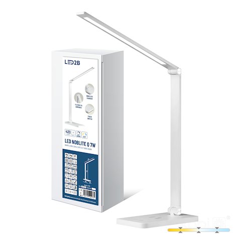 Lampka biurkowa LED Noblite Q 7W CCT biała