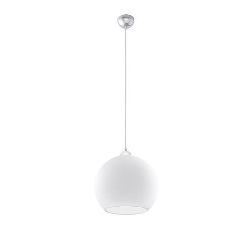 Lampa wisząca biała kula BALL 1xE27