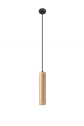 Lampa wisząca tuba LINO 1xGU10 naturalne drewno