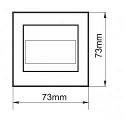 Oprawa schodowa LED 1,2W Pro Vero Decorous 12V grafit  biała zimna