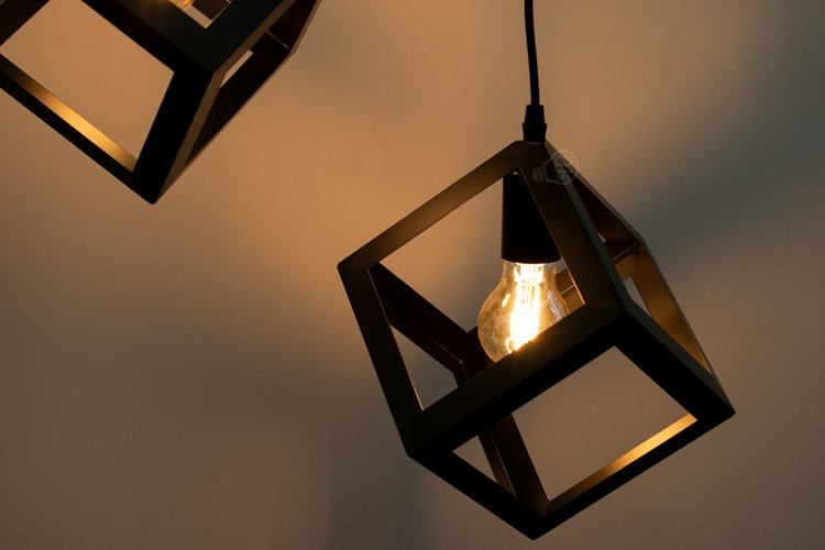 Lampa wisząca FERRUM FRAT 3xE27 czarna