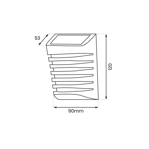 Lampa elewacyjna solarna Strip 3000K czarna