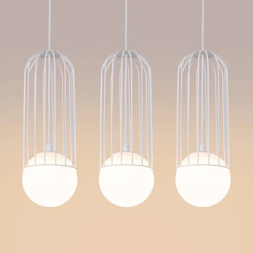 Lampa wisząca potrójna Brina listwa 3xG9 biała