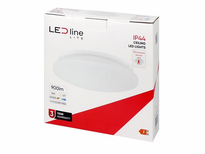 Plafon LED okrągły z czujnikiem Lite 12W 960lm IP44 4000K