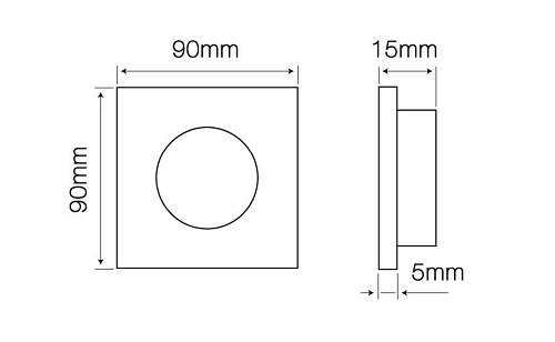 oprawka szklana czarna 5mm