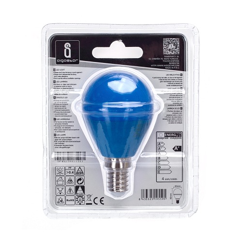 Żarówka LED E14 4W G45 Aigostar - niebieska