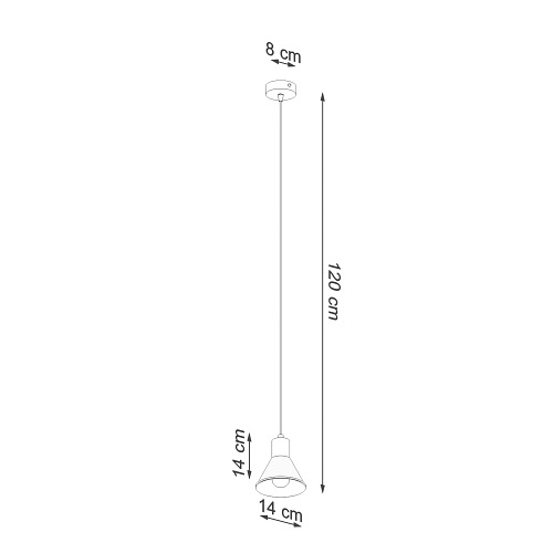 Lampa wisząca TALEJA 1 biała 1xE27