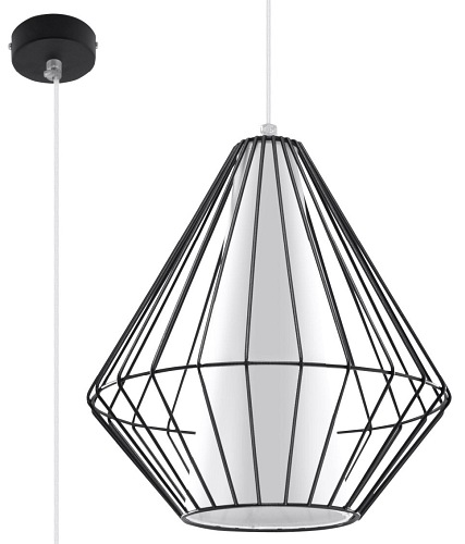 Lampa wisząca industrialna DEMI 1xE27 Czarna