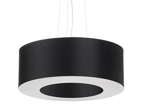 Lampa wisząca okrągła SATURNO 50 cm czarna 5xE27