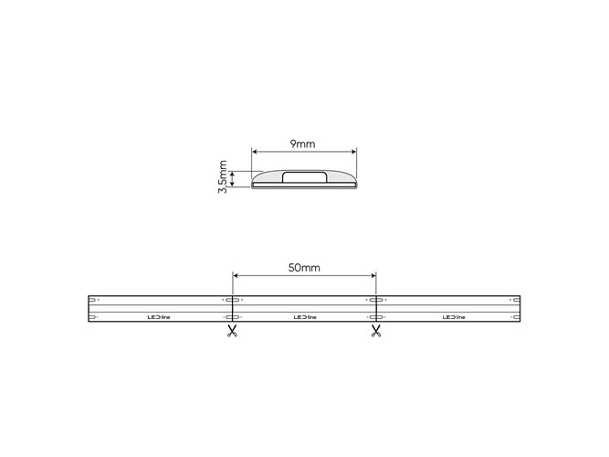 Taśma LED COB 24V IP66 PRIME 8W 320 LED Ciepła - 5m