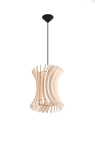 Lampa wisząca ORIANA 1xE27 naturalne drewno