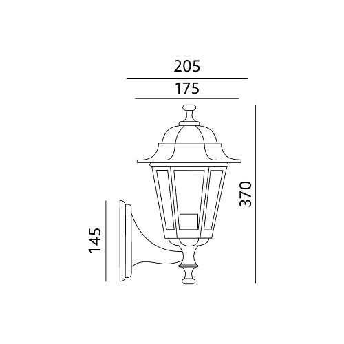 Lampa ogrodowa LO4101 Czarna