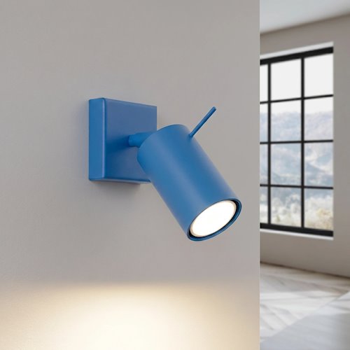 Kinkiet ścienny Reflektor Ring 1xGU10 błękitny
