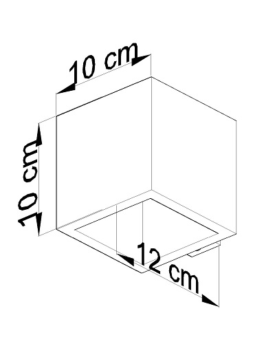 Kinkiet ścienny góra dół QUAD 1xG9 Beton