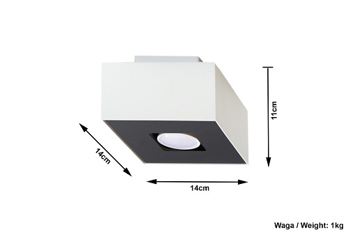 Oprawa sufitowa natynkowa MONO 1xGU10 Biała