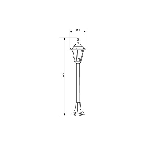 Lampa ogrodowa LO4103 Czarno-Złota