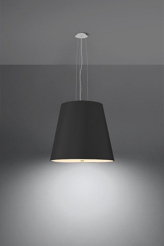 Lampa wisząca okrągła GENEVE 50 cm 3xE27 czarna