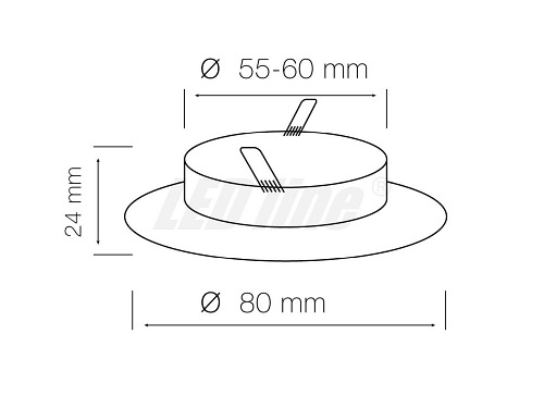 Oprawa - LED line, okrągła, stała, odlew - chrom