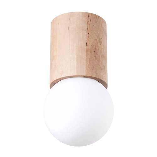 Lampa sufitowa kula BOOMO 23cm 1xG9 drewno