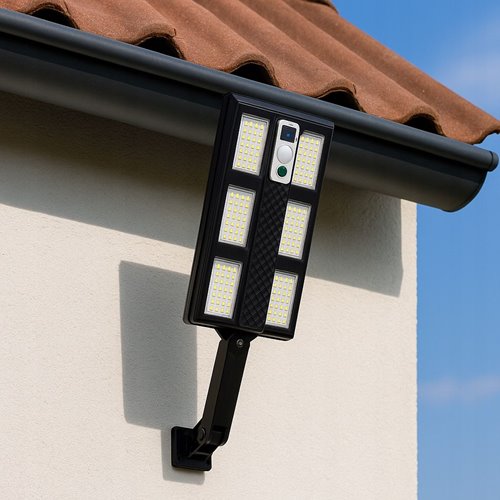 Lampa uliczna solarna Slim 500lm 6500K z czujnikiem i pilotem