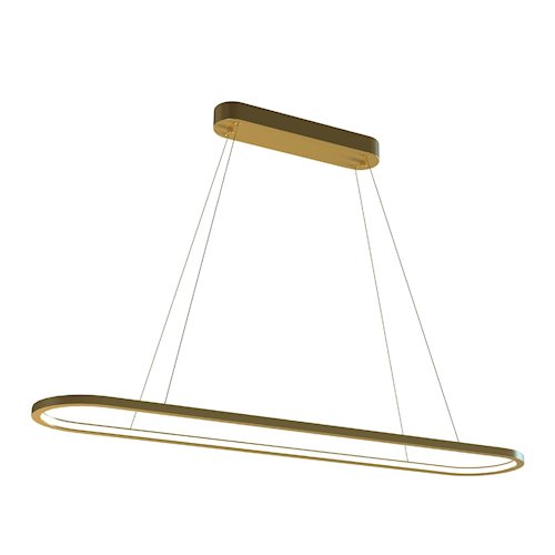 Nowoczesna lampa wisząca LED Oval 30W 20x120cm 2CCT złota