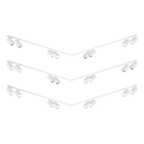 Lampa sufitowa z reflektorami Hero 8xGU10 biała