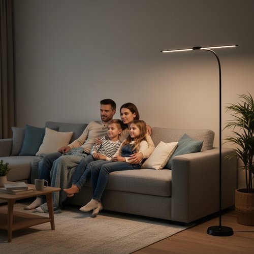 Lampa podłogowa LED Teilo Duo 14W 150cm 3CCT czarna