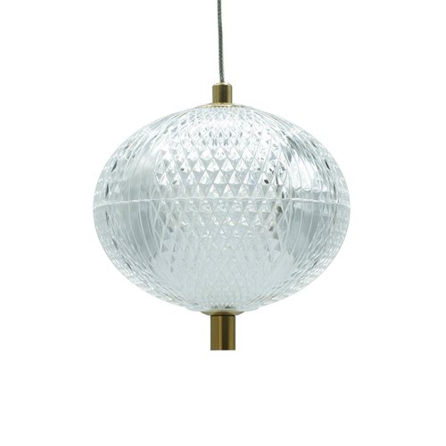Lampa wisząca LED kula 15cm Amelia 15W - złota