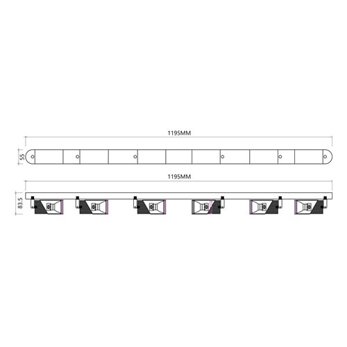 Listwa z reflektorami Neo 6xGU10 biały-chrom