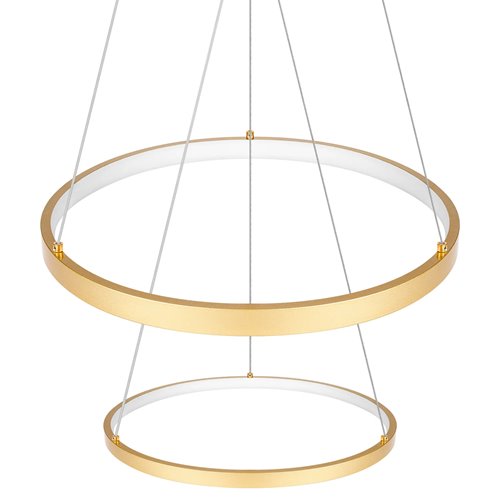 Lampa wisząca okręgi Lion 40cm 60cm 64W złota