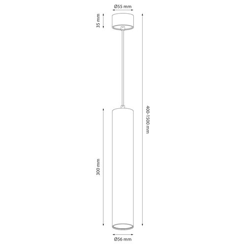 Lampa wisząca złoty cylinder Genesis 1xGU10