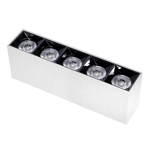 Lampa liniowa LED 15W natynkowa biało-czarna - neutralna