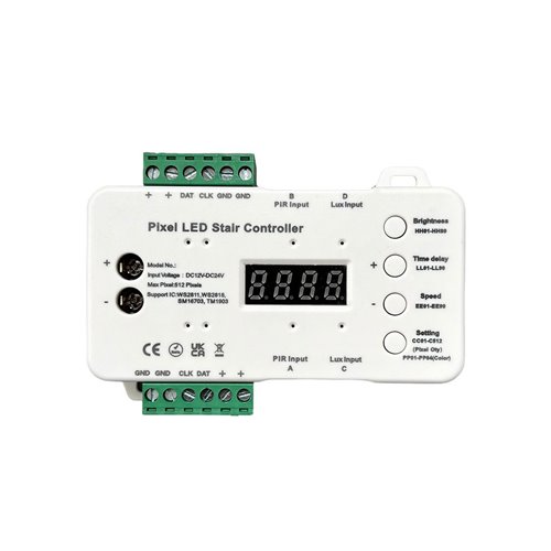 Sterownik LED Cyfrowy Schodowy Mono-RGB z czujnikami