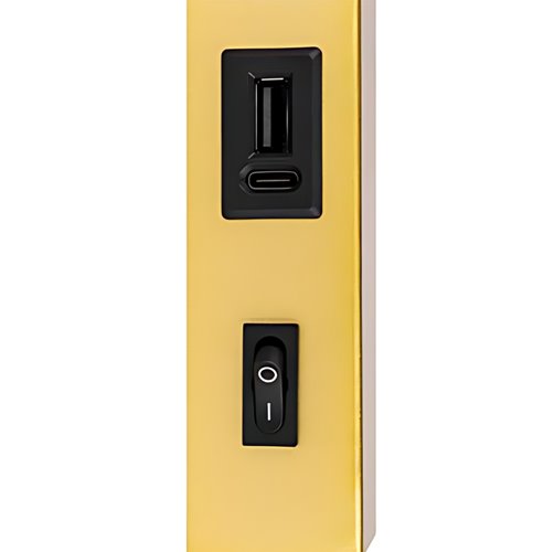 Kinkiet ścienny 1xG9 mleczna kula z włącznikiem i USB