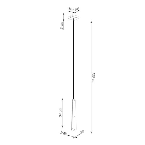 Lampa wisząca dekoracyjna Prysm 1xG9 biała