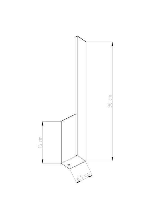 Kinkiet LAHTI 90 czarny LED 3000K