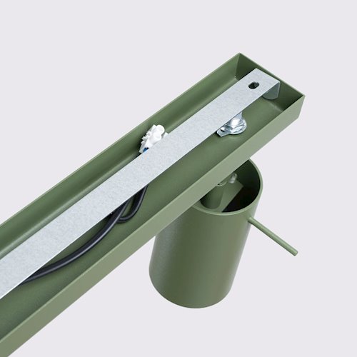 Kinkiet listwa z reflektorami Ring 6xGU10 zielony oliwkowy