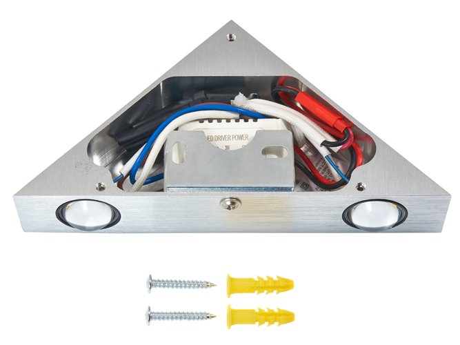 Kinkiet ścienny trójkąt Triangle 3x1W srebrny - 4500K