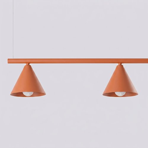 Lampa wisząca Nox 4-punktowa 4xE14 ochra czerwona
